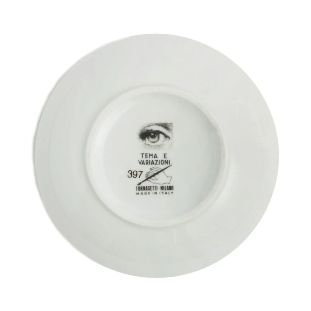 Fornasetti Rode Lippen Porseleinen Sieradendoos White Dames