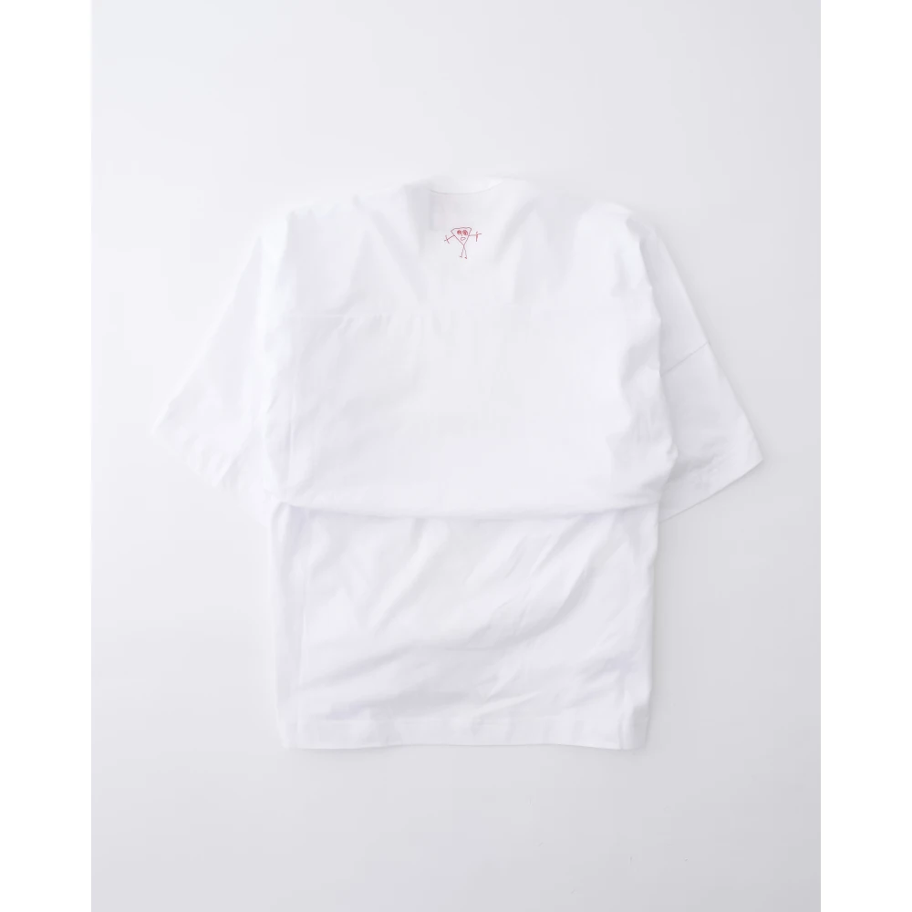 Plan C Elegante Witte Katoenen T-Shirt White Dames