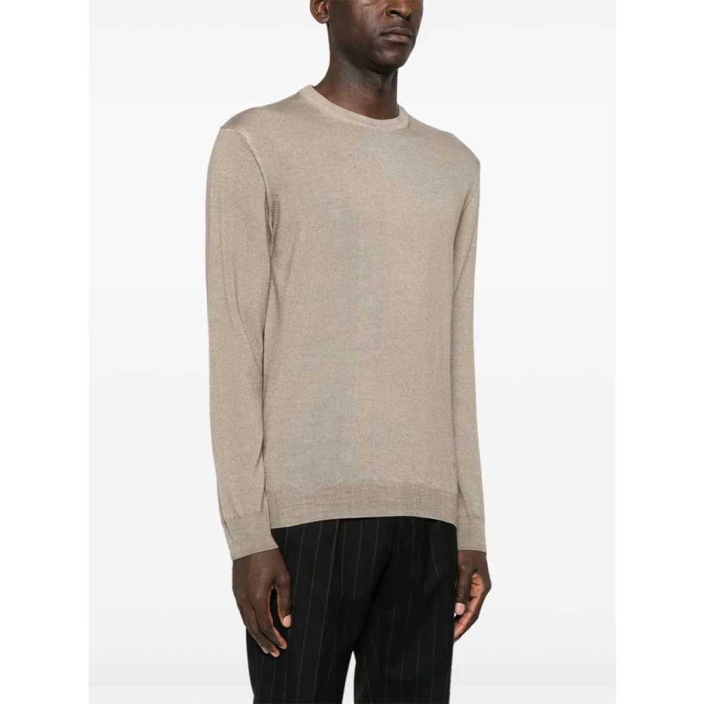 Woolrich Beige Gewassen Crewneck Sweater Beige Heren