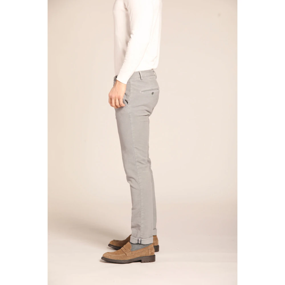 Mason's Slim Fit Chino Broek Milano Style Gray Heren