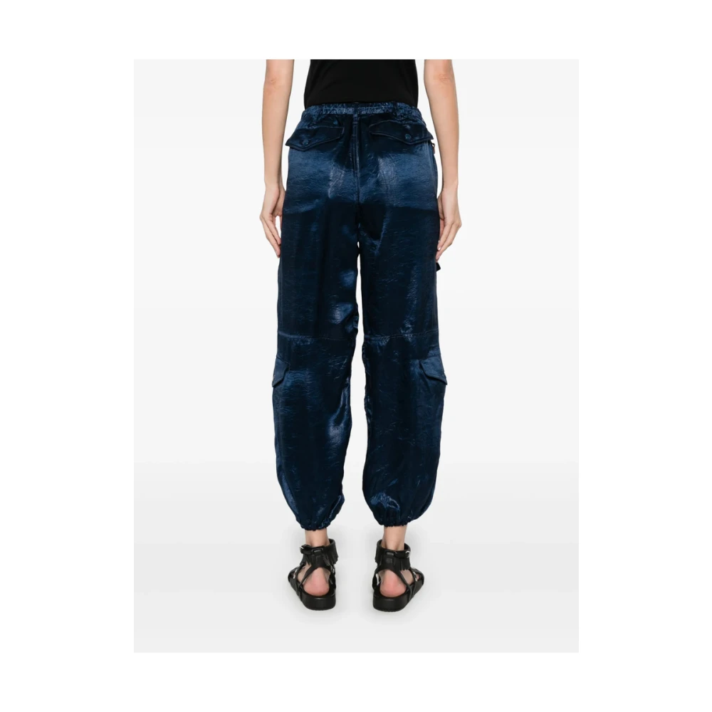 R13 Donkerblauwe Trekkoord Elastische Taillebroek Blue Dames