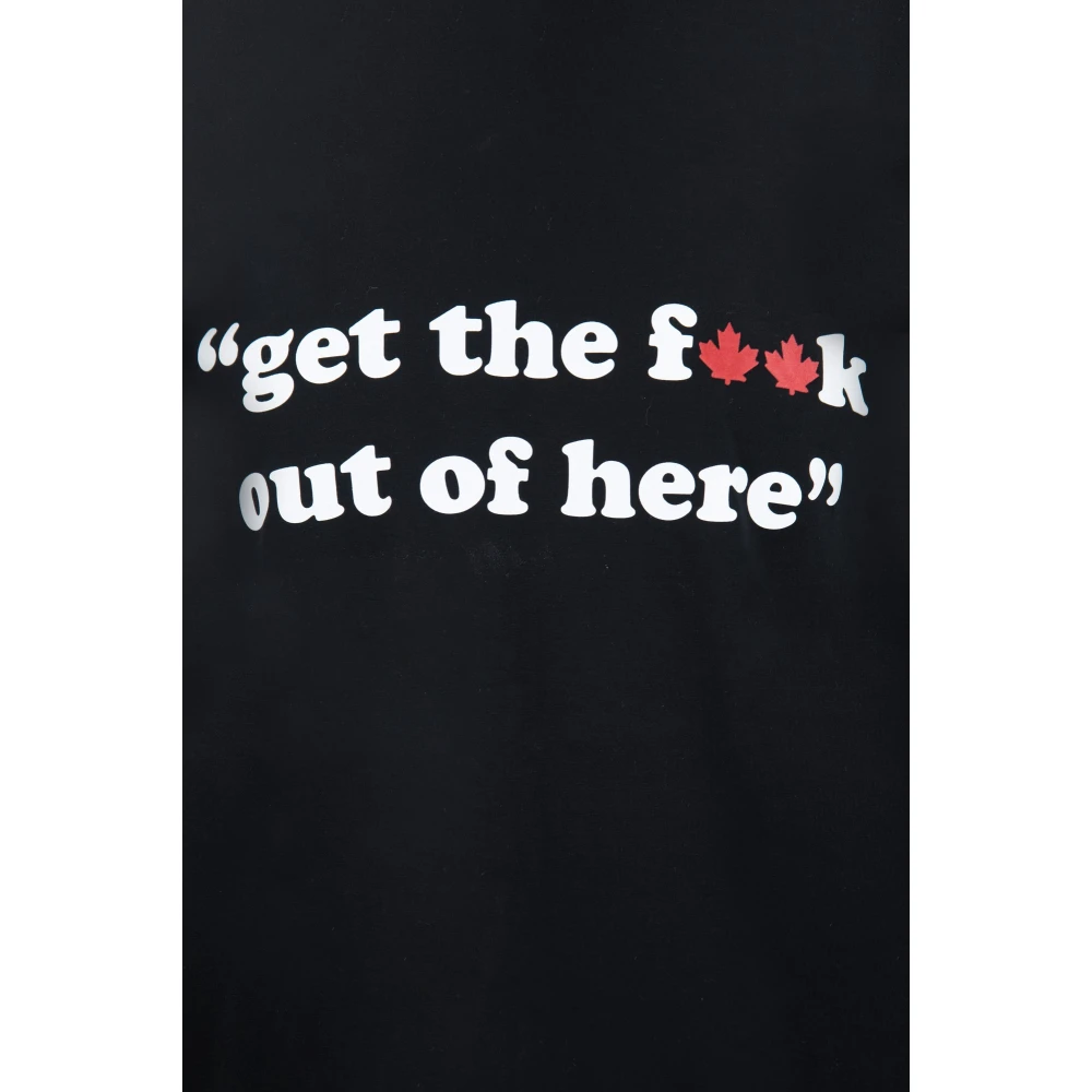 Dsquared2 Heren Grafische Print Katoenen T-shirt Black Heren