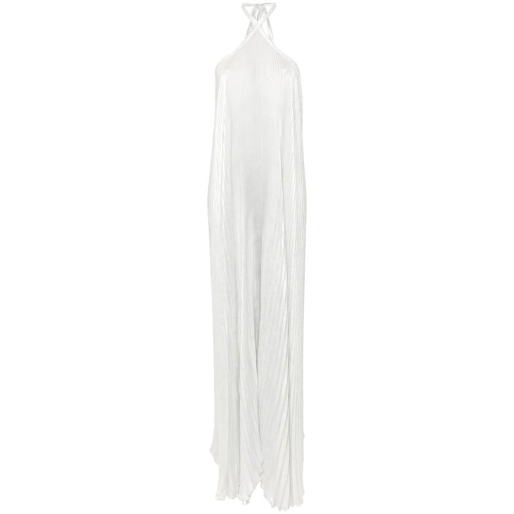 L'idée Metallic Halternek Jurk met Asymmetrische Zoom Gray Dames