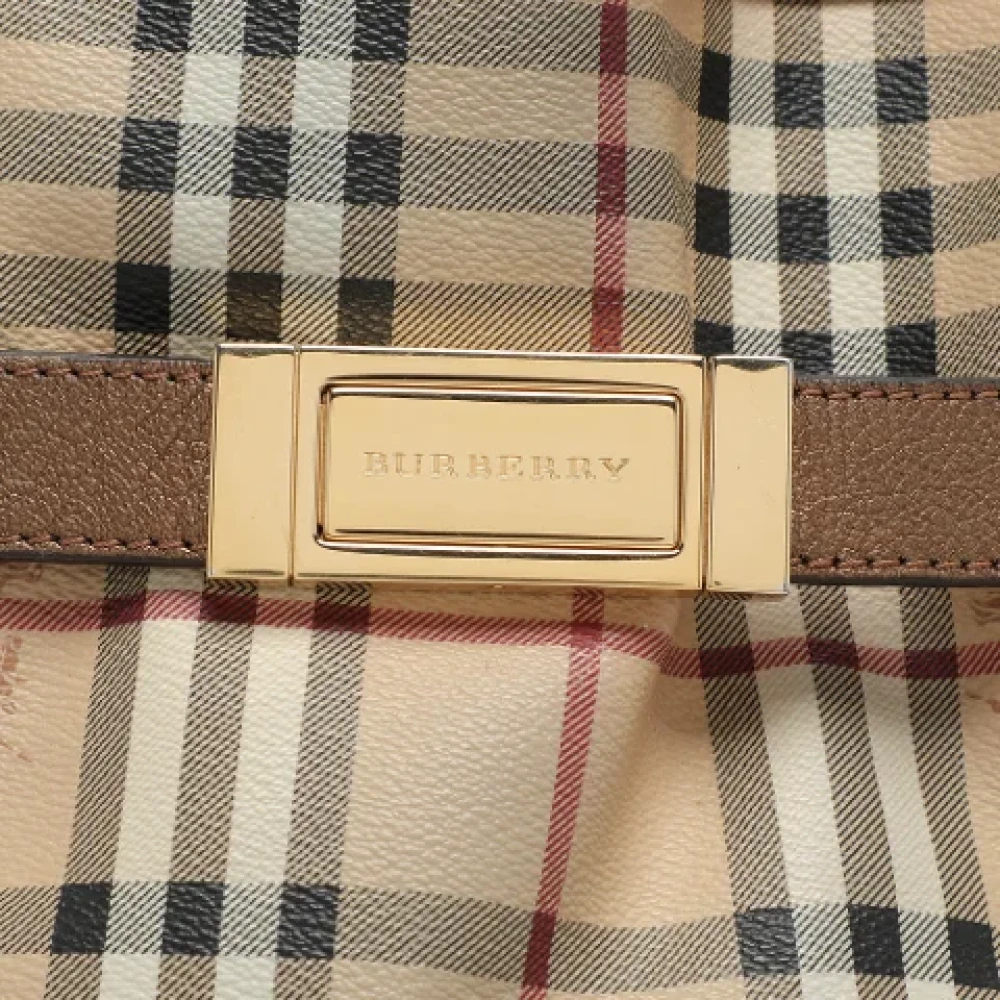Burberry Vintage Pre-owned Leather handbags Beige Dames