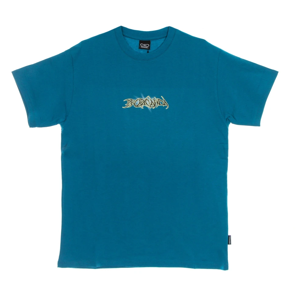 Propaganda Turquoise Heren Tee met Achterprint Blue Heren