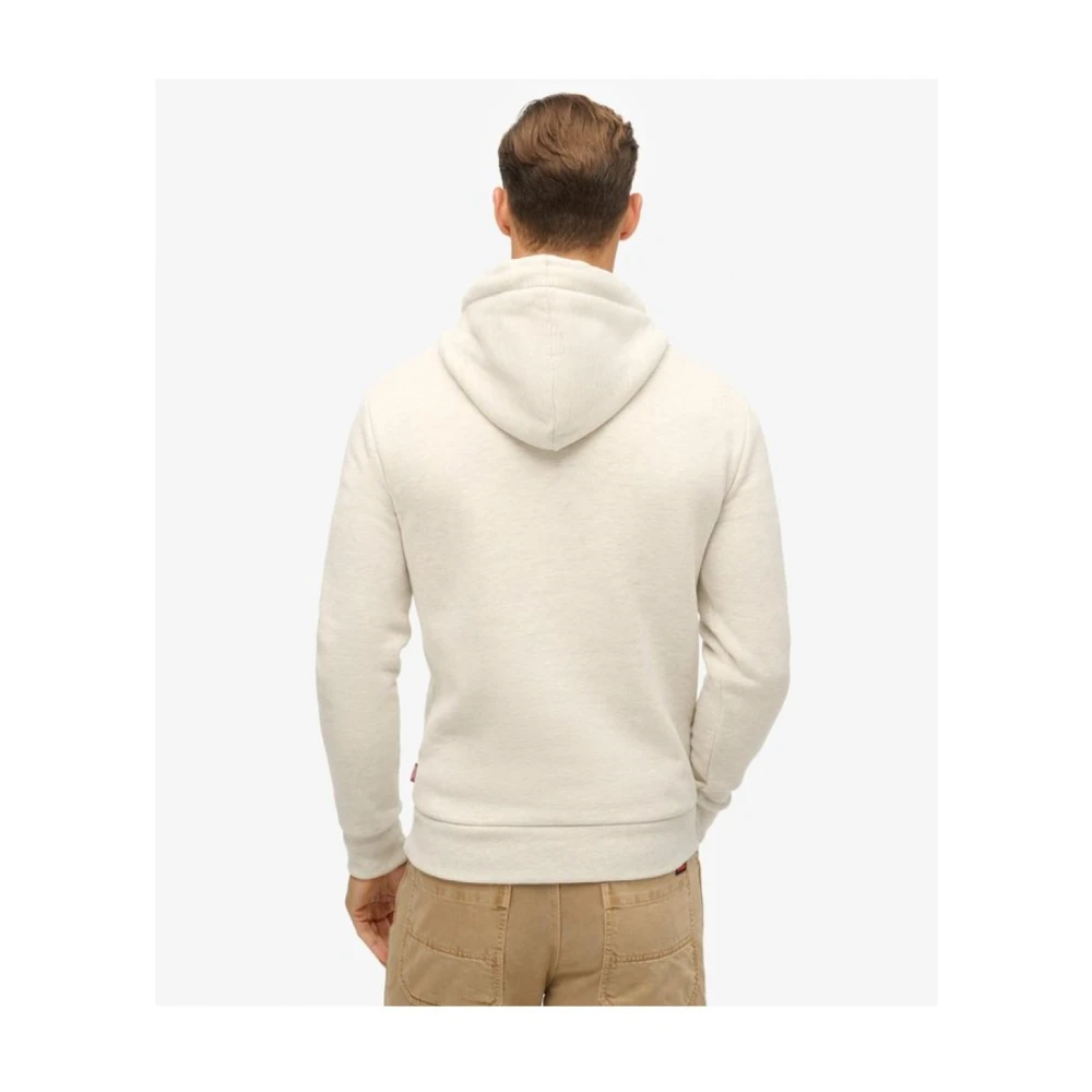 Superdry Grafische hoodies Regular Fit Grote zak Beige Heren