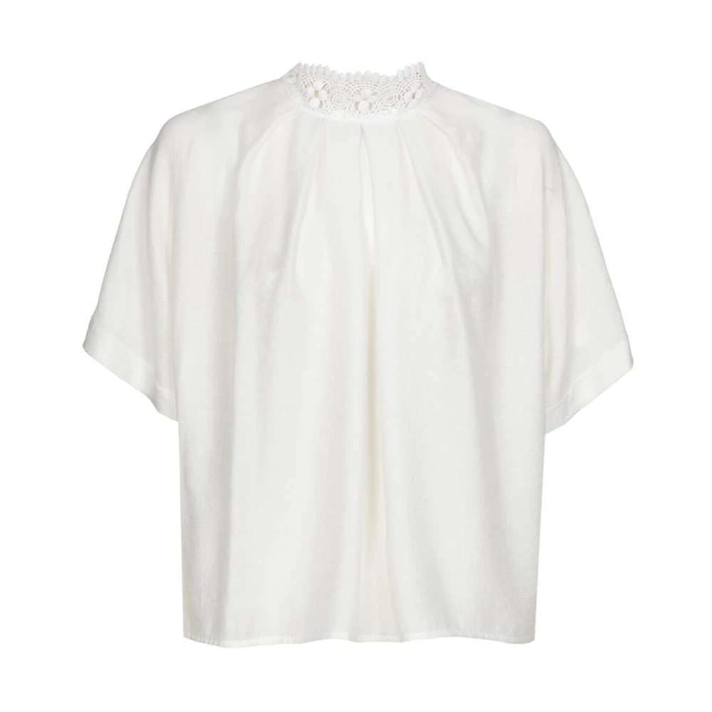 Caroline Biss Top met korte mouwen White Dames