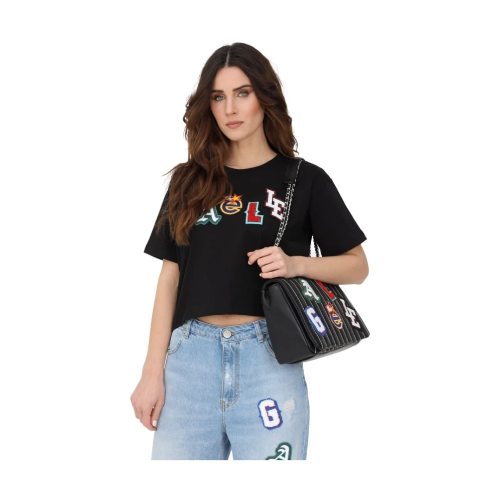 Gaëlle Paris Korte Mouw T-shirt Black Dames