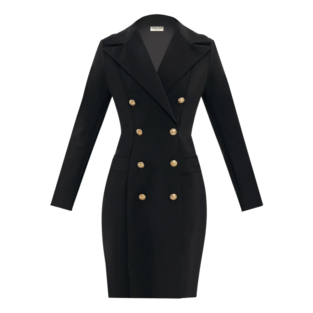 Chiara Boni Stretch Jersey Jurk Black Dames