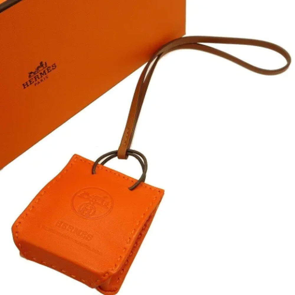 Hermès Vintage Pre-owned Leather hermes-bags Orange Dames