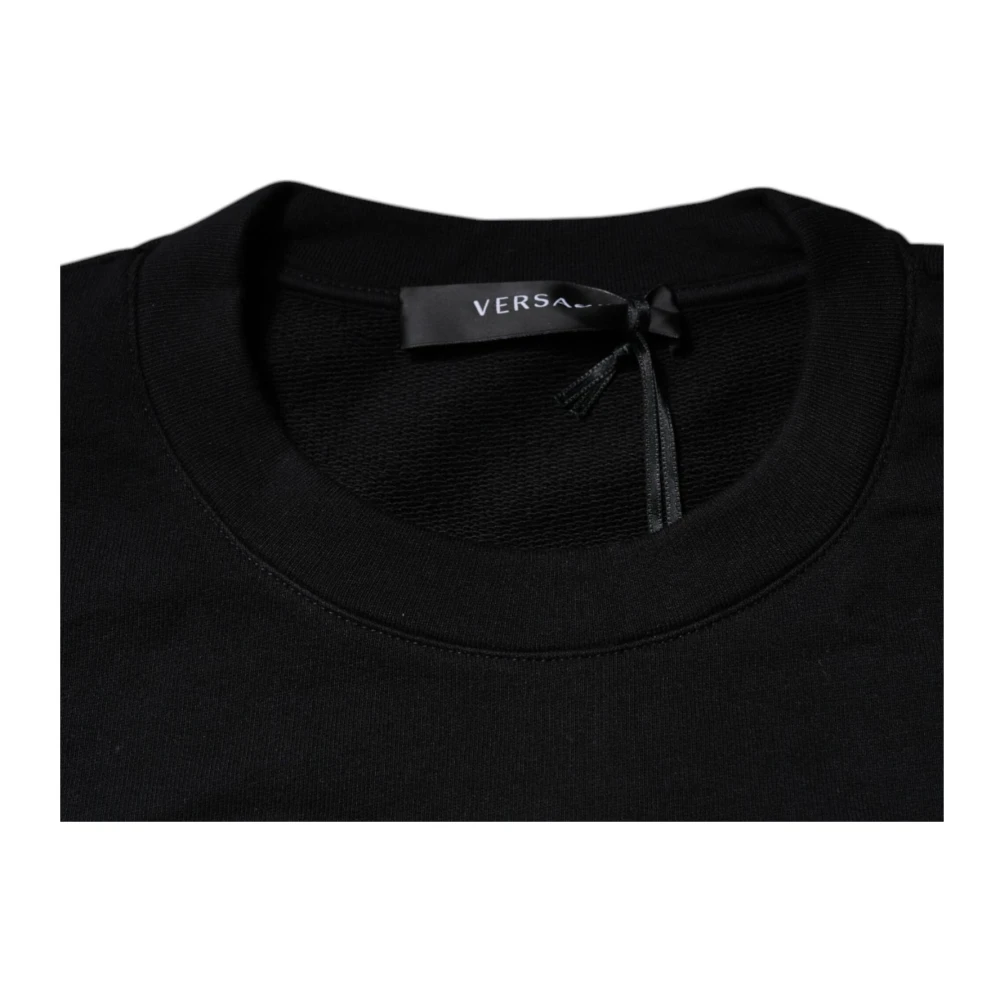 Versace Medusa Borduurwerk Crew Neck Sweater Black Heren