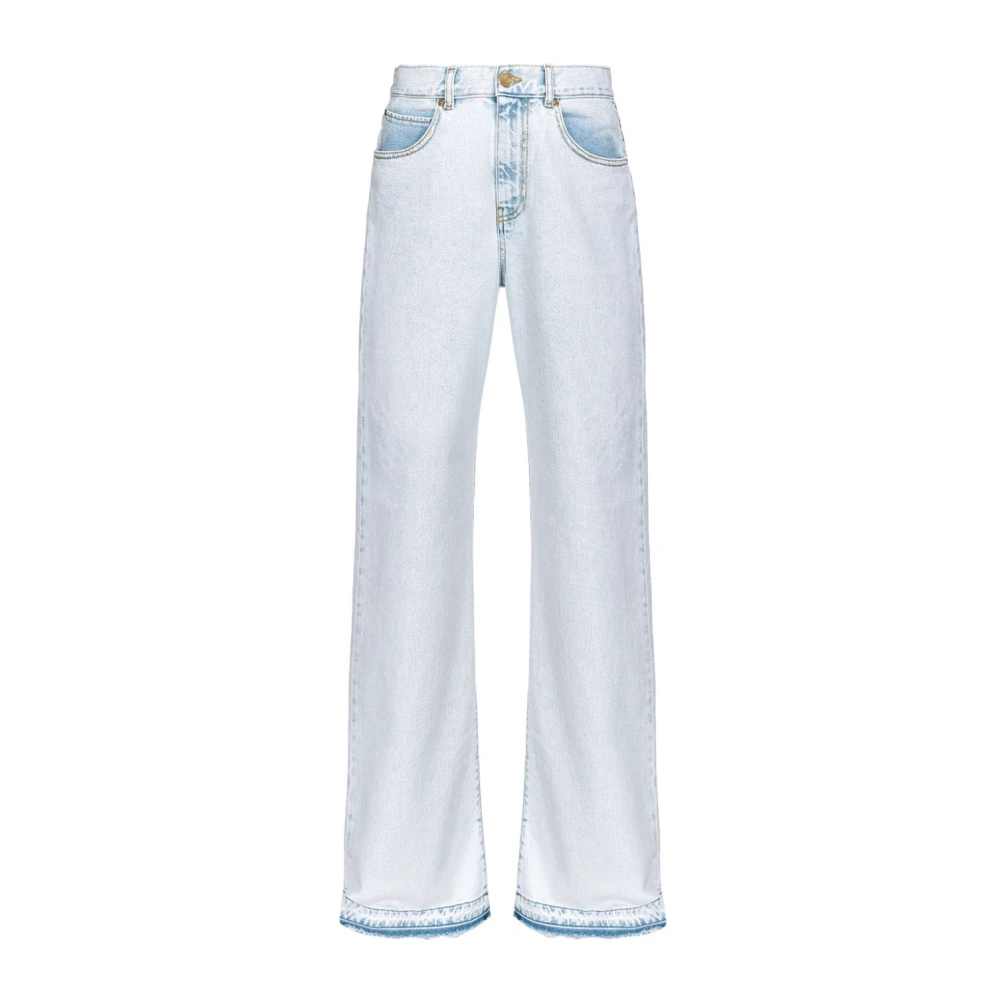 pinko Blauwe Jeans met 3 5 cm Hak Blue Dames