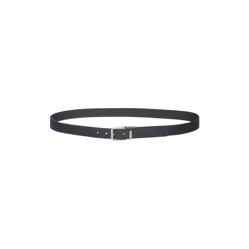 Armani Exchange Reversibele Lederen Riem Blue Heren