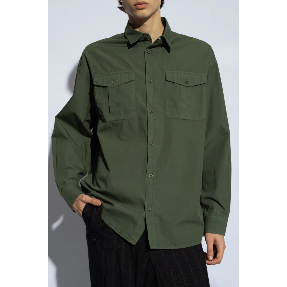 Emporio Armani Casual Shirts Green Heren