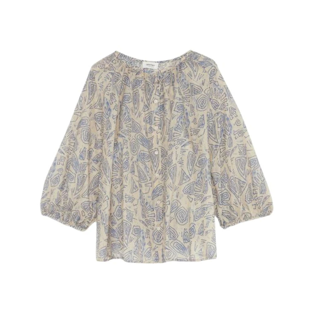 Ottod'Ame Gedrukt Katoen Ballonmouw Shirt Multicolor Dames
