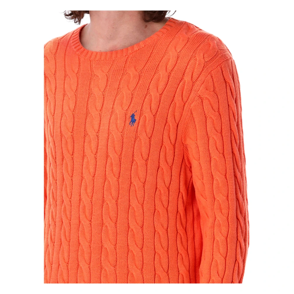 Polo Ralph Lauren Klassieke Cable Knit Trui Orange Heren