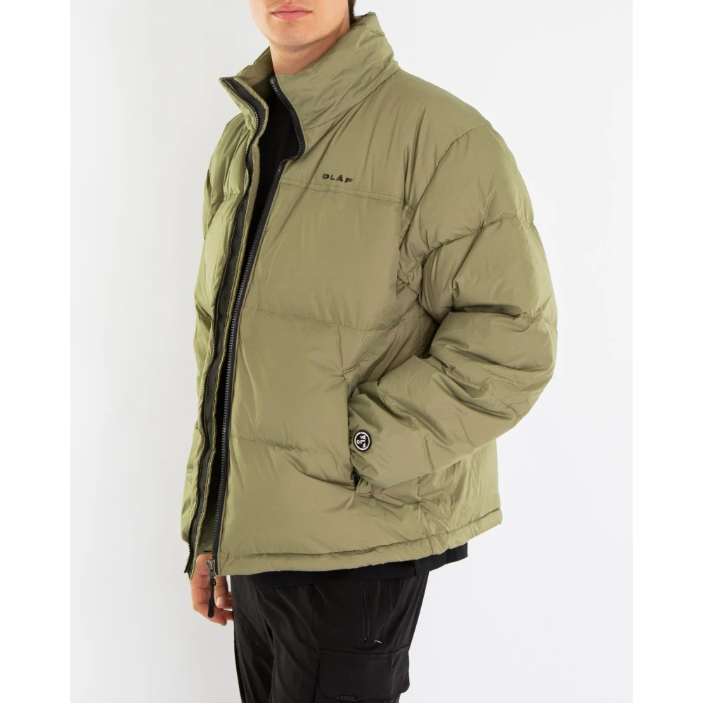 Olaf Hussein Puffer Jack voor Heren Green Heren