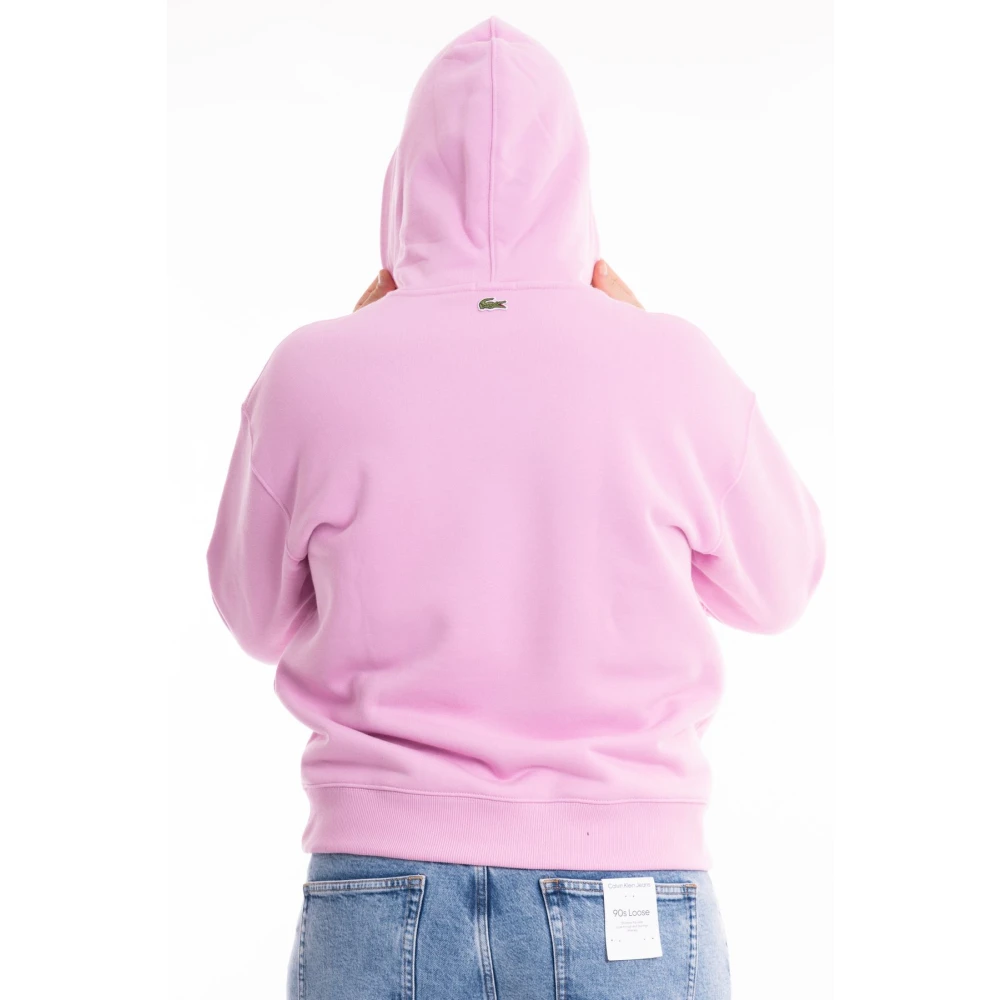 Lacoste Heren Hooded Jogger Loose Fit Pink Heren