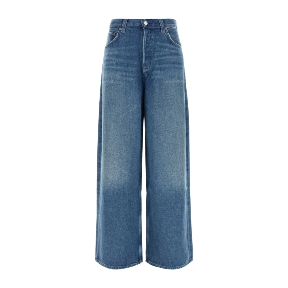 Agolde Blue Rounded Baggy In Expression - Female - Wide Jeans - W27 - Jeans