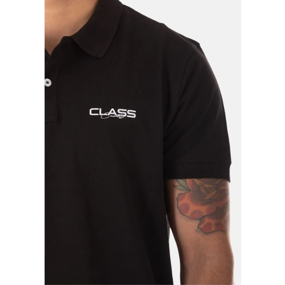 Just Cavalli Heren Logo Polo Shirt Black Heren