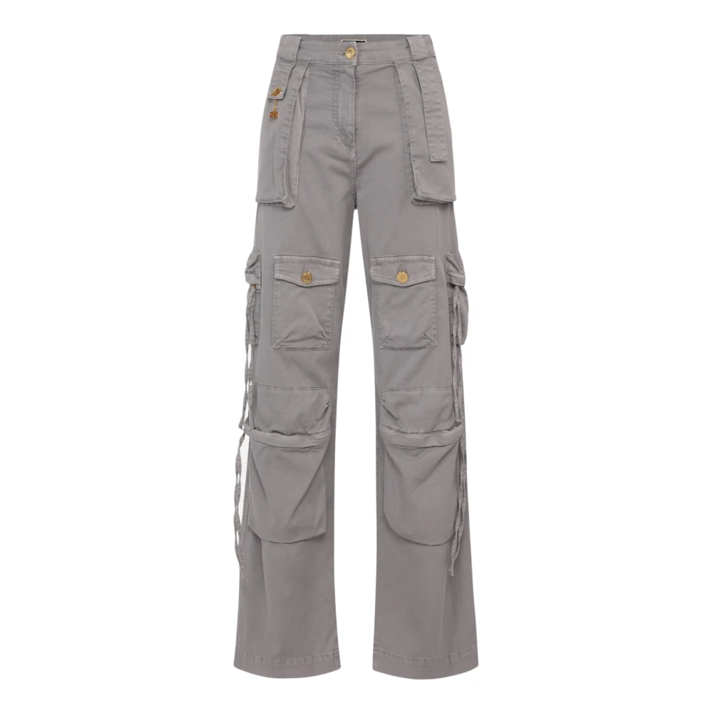 Elisabetta Franchi Cargo Jeans met Veters Gray Dames