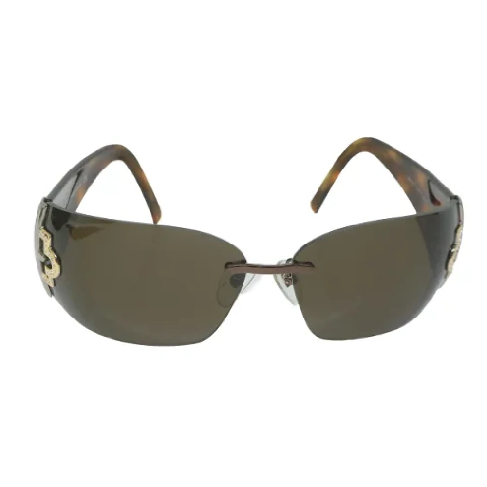 Bvlgari Vintage Pre-owned Plastic sunglasses Brown Dames