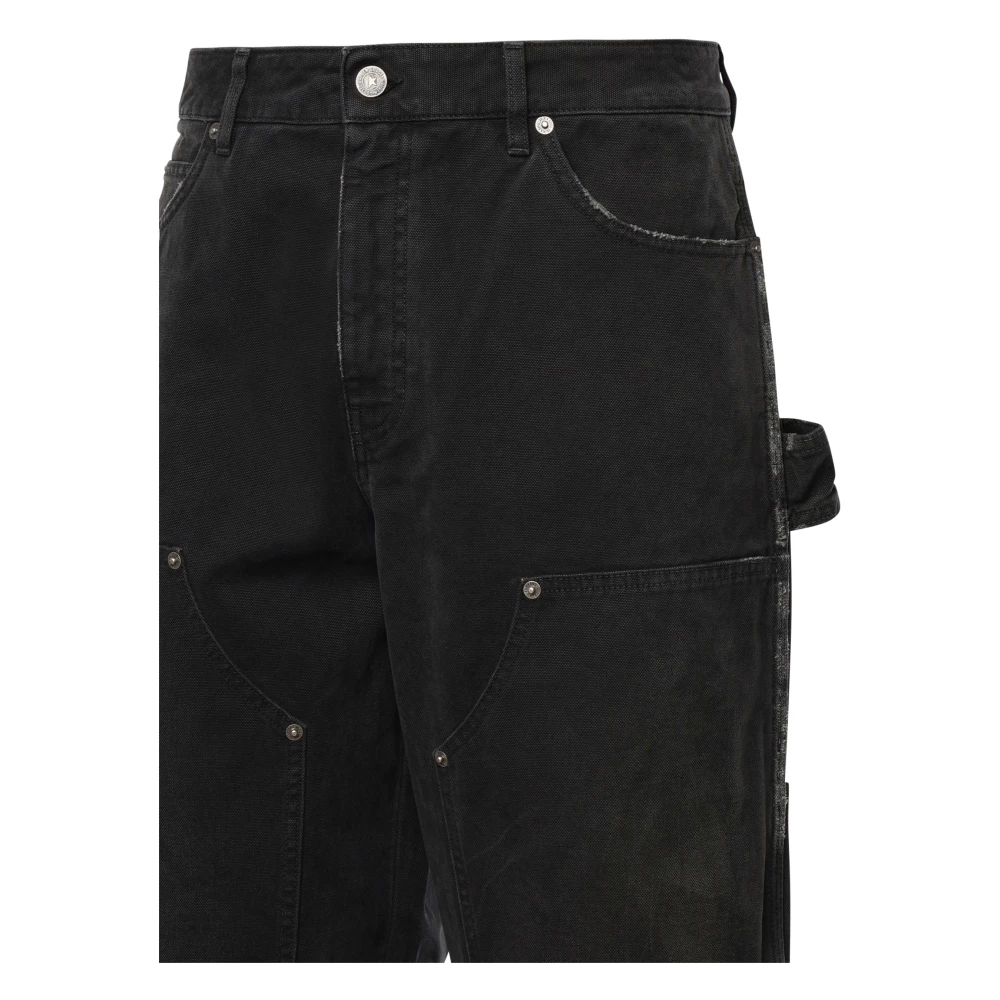Golden Goose Stijlvolle Straight Jeans Black Heren