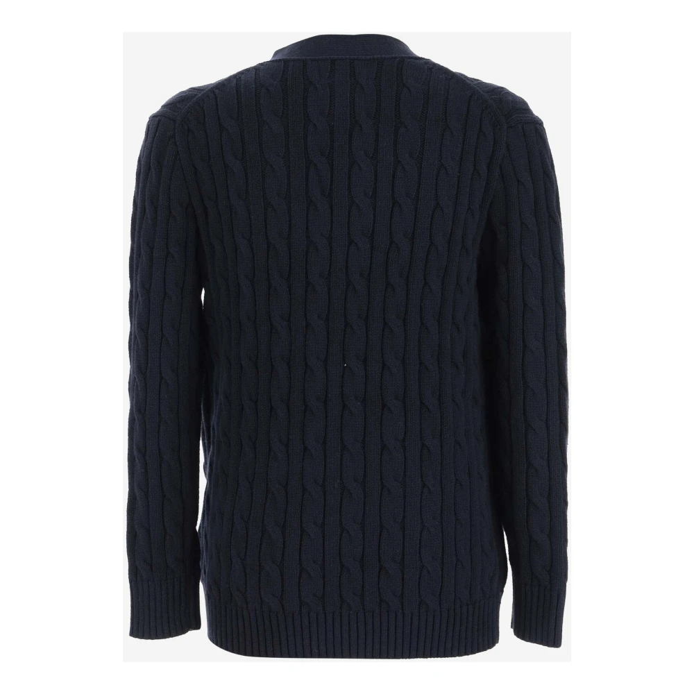 Polo Ralph Lauren Katoenen V-hals Cardigan Navy Blauw Blue Dames
