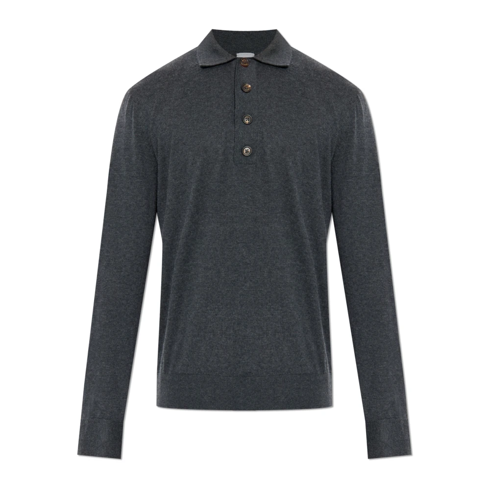 Eleventy Men's Gray Cashmere Polo