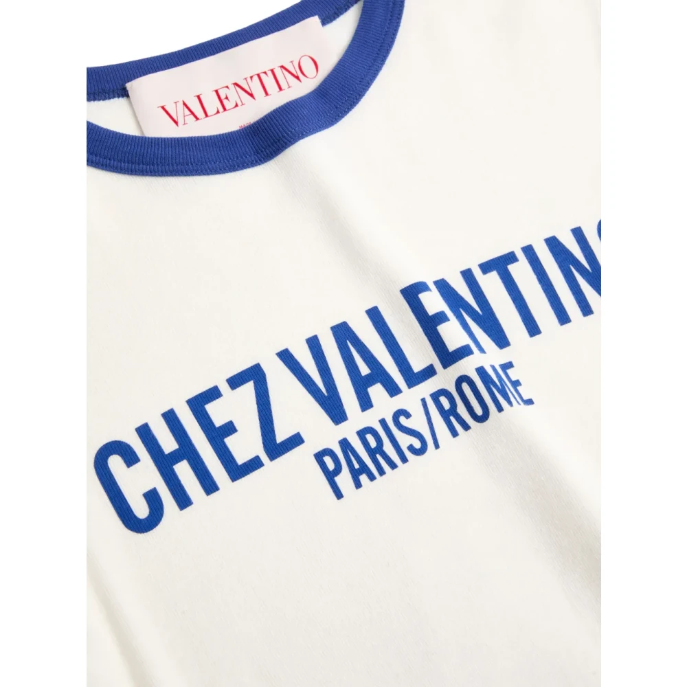 Valentino Garavani Patroon T-shirt en Polo Collectie White Dames