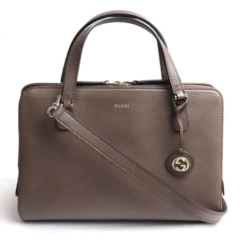 Gucci Vintage Pre-owned Fabric gucci-bags Brown Dames