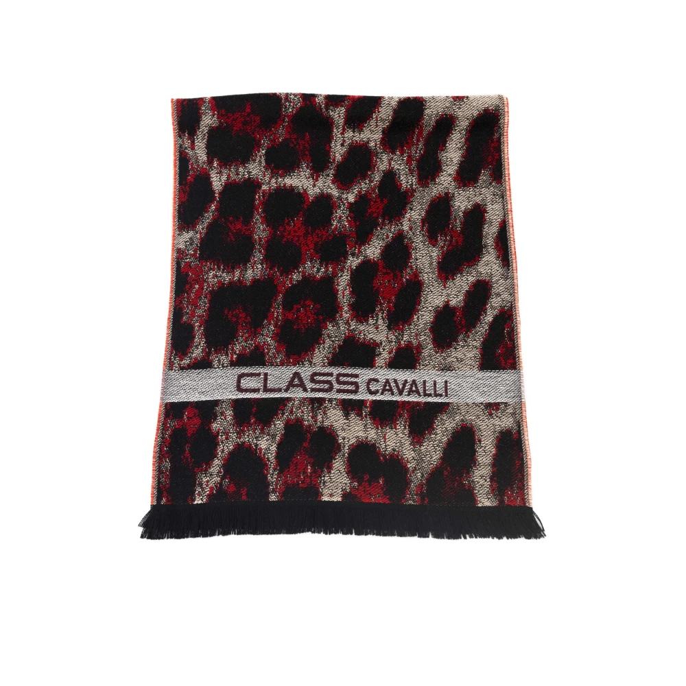 Cavalli Class Burgundy Wool Scarf Red, Herr