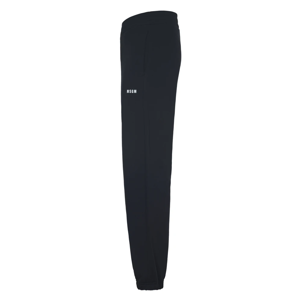Msgm Zwarte Stijlvolle Broek Black Heren