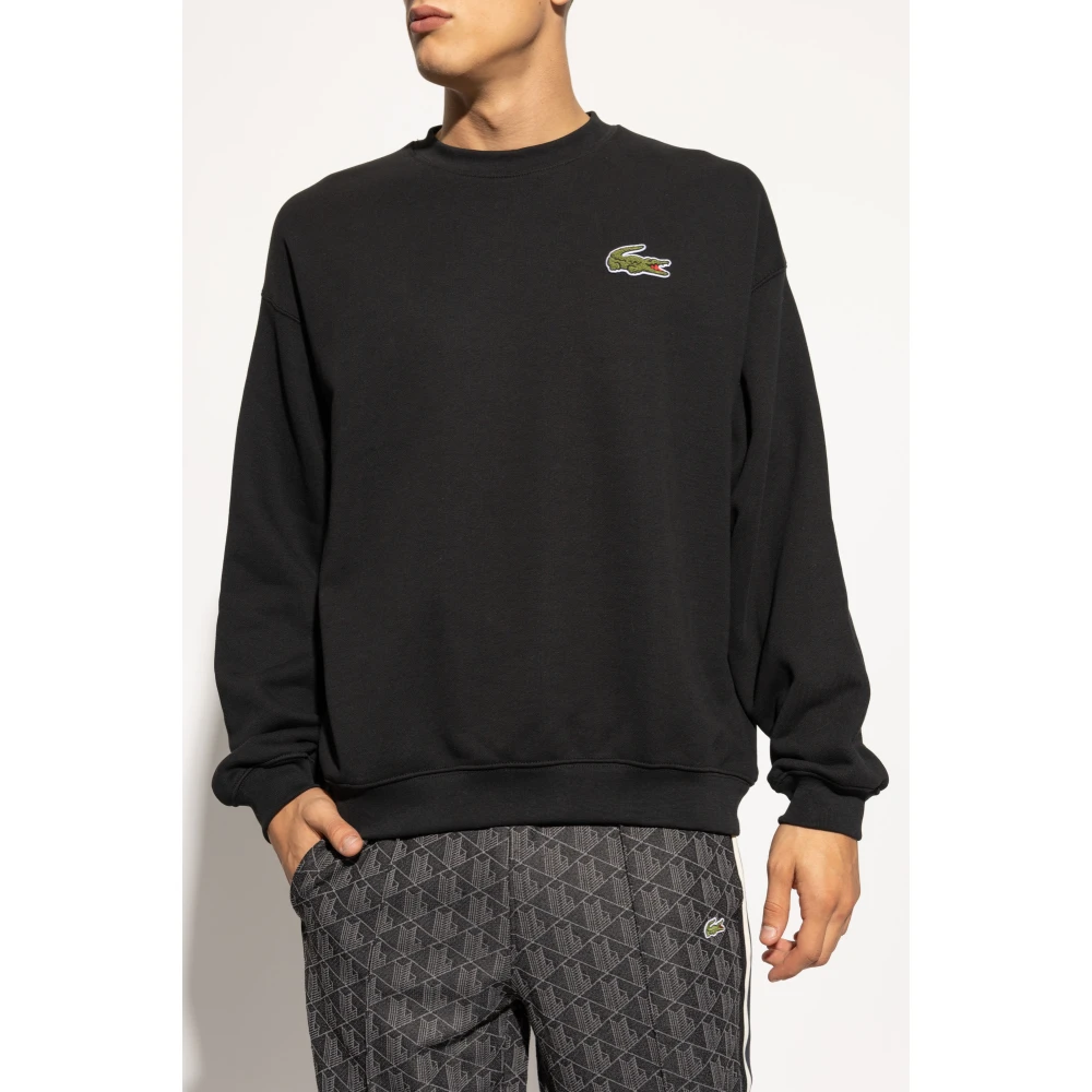 Lacoste Sweatshirt met logo Black Unisex