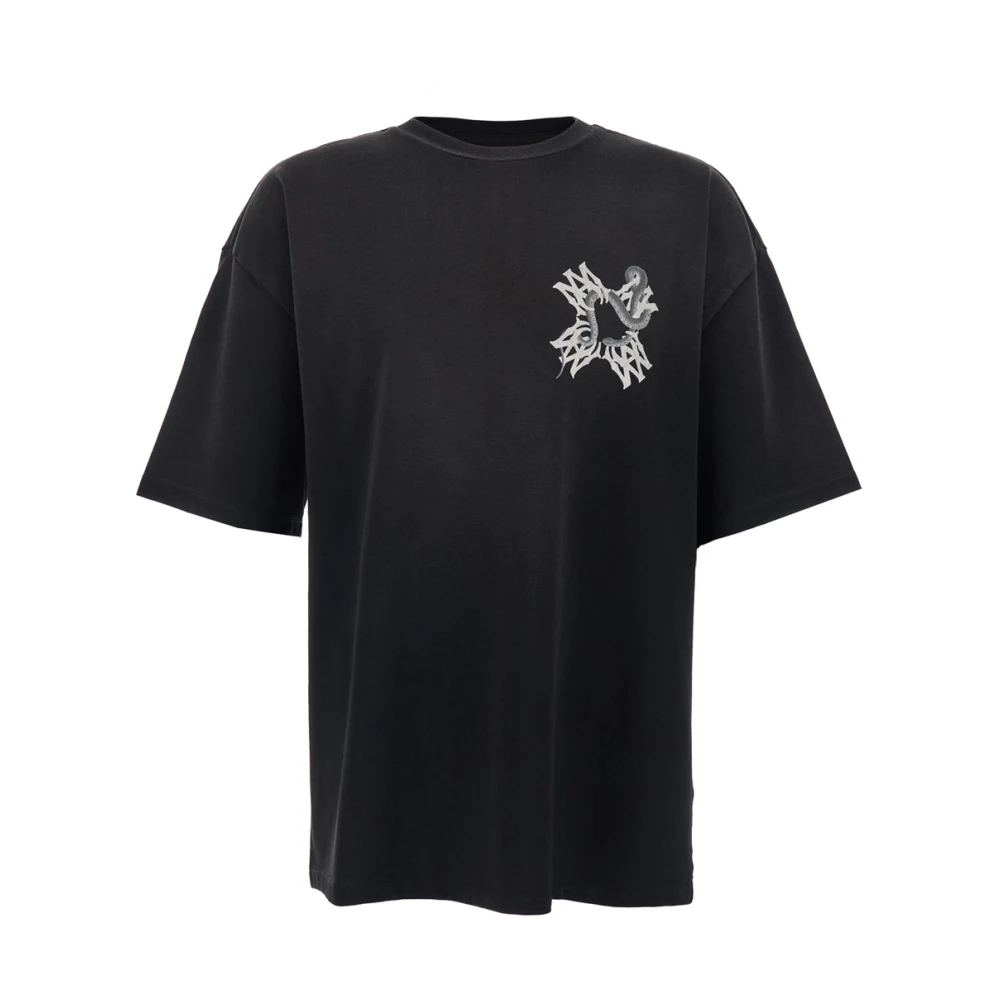 Amiri Men's Black Ma Quad Flames Oversized Tee