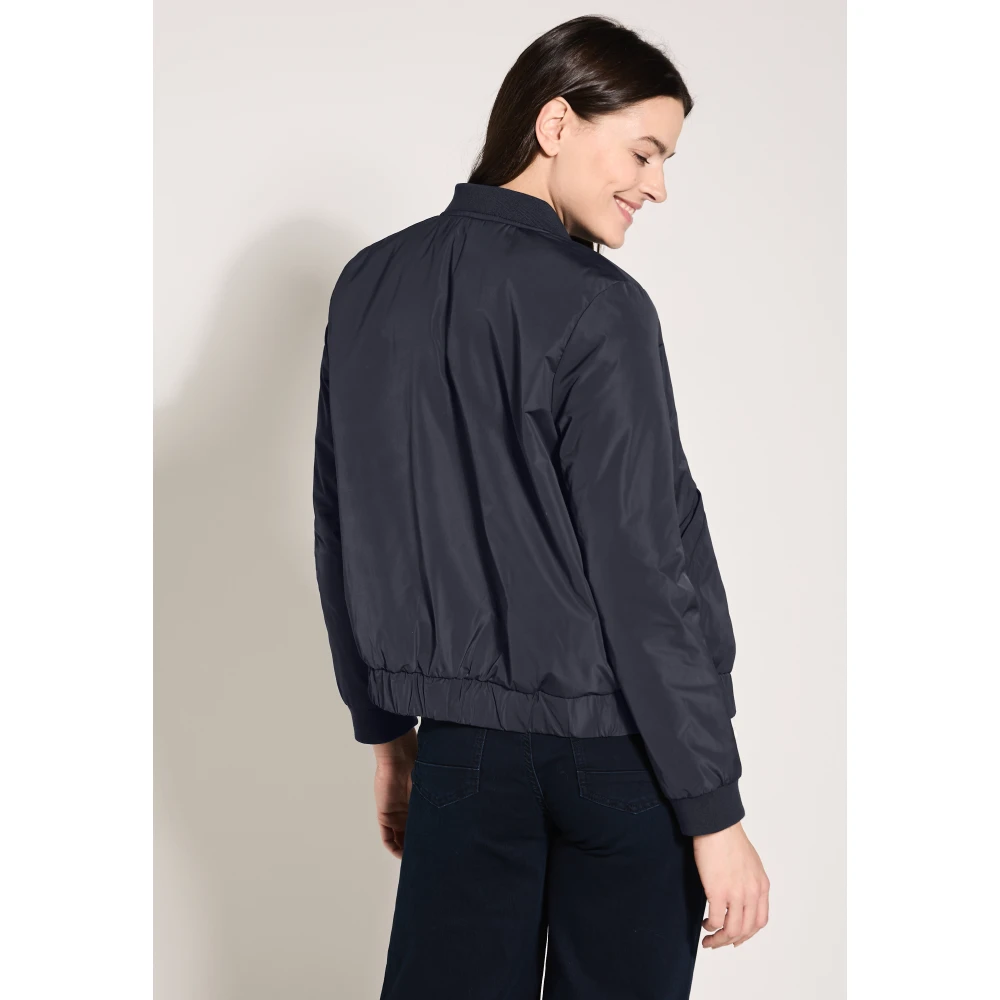 cecil Moderne opstaande kraag knoopjas Blue Dames