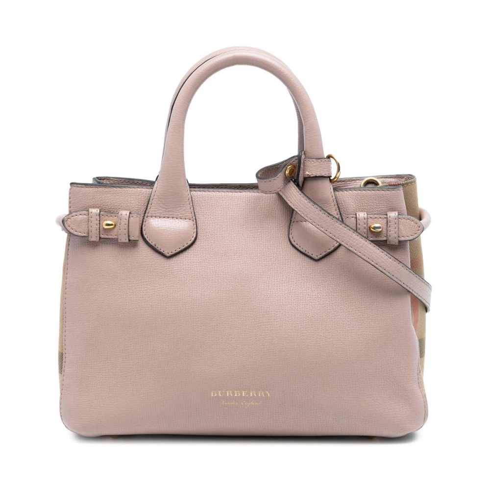 Burberry Vintage Women's Brown Pre-Owned Leather Top Handle Bag