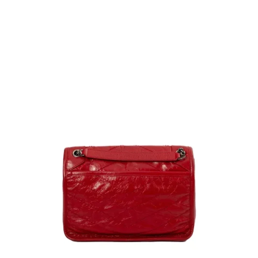 Yves Saint Laurent Vintage Pre-owned Leather shoulder-bags Red Dames