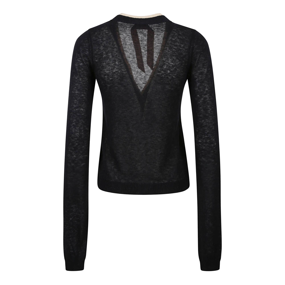 N21 Zwarte Trui Alpaca Wolmix Black Dames