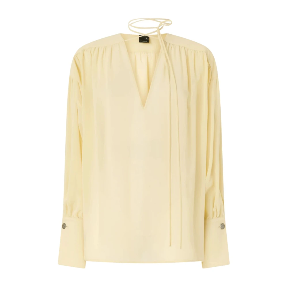 Pinko Women's Yellow Blouses, M, Asola Blouse