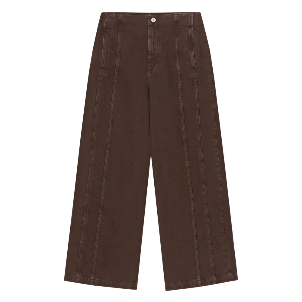 Aeron Brown Wide Trousers, Female, S, Abe