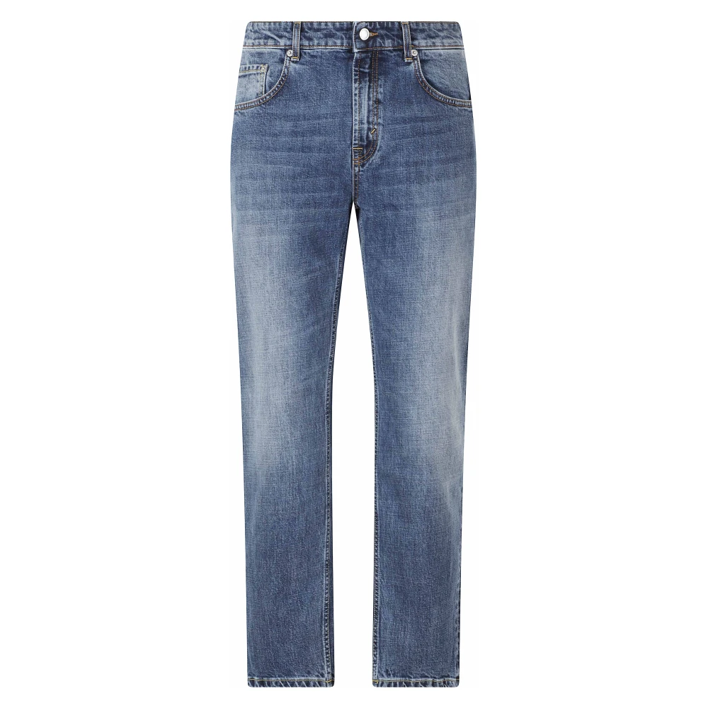 Department Five Blue Straight Fit Jeans, Male, W35, Talk Pantalone Regular Crop