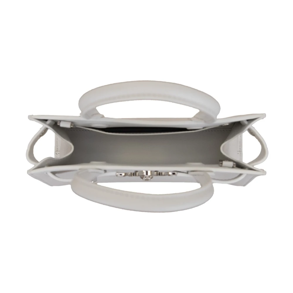Versace Leren Dames Schoudertas Magnetische Sluiting White Dames
