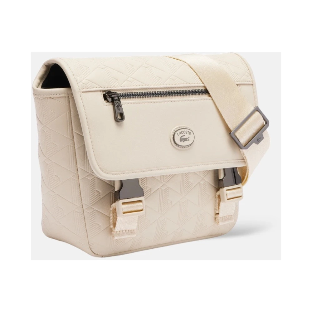 Lacoste Witte Nomogram Messenger Tas White Heren