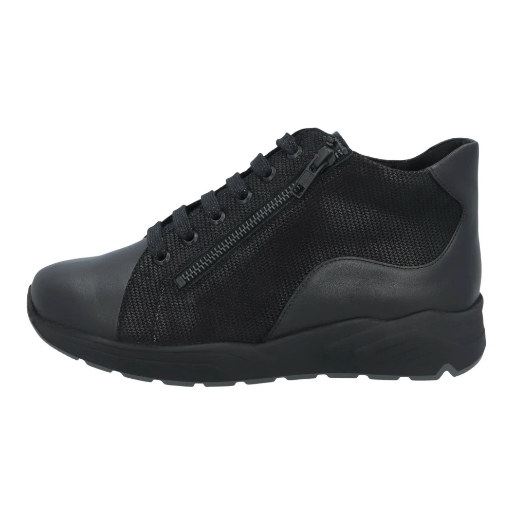 Solidus Sneaker met Zijrits Dames Schoenen Zwart