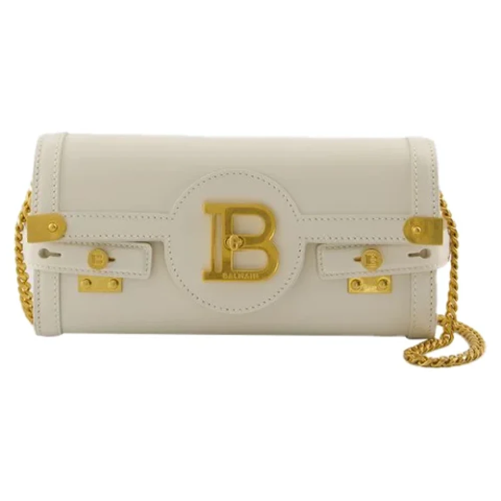 Balmain Leather shoulder-bags Beige Dames