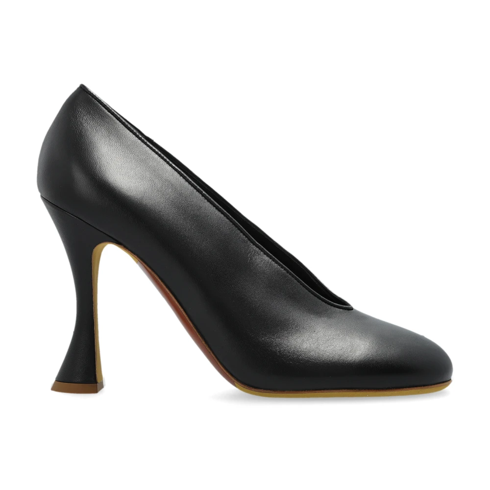 Moschino Women's Black Pumps, 5 Uk, Leather Heeled Shoes
