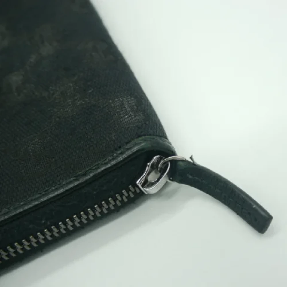 Gucci Vintage Pre-owned Canvas wallets Black Dames
