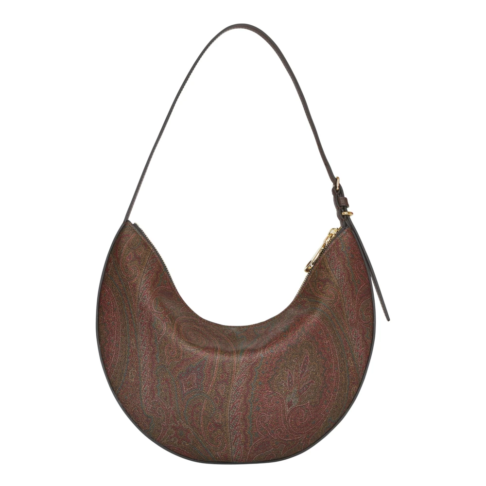 Etro Medium Hobo-väska i Ikonisk Jacquard Brown, Dam