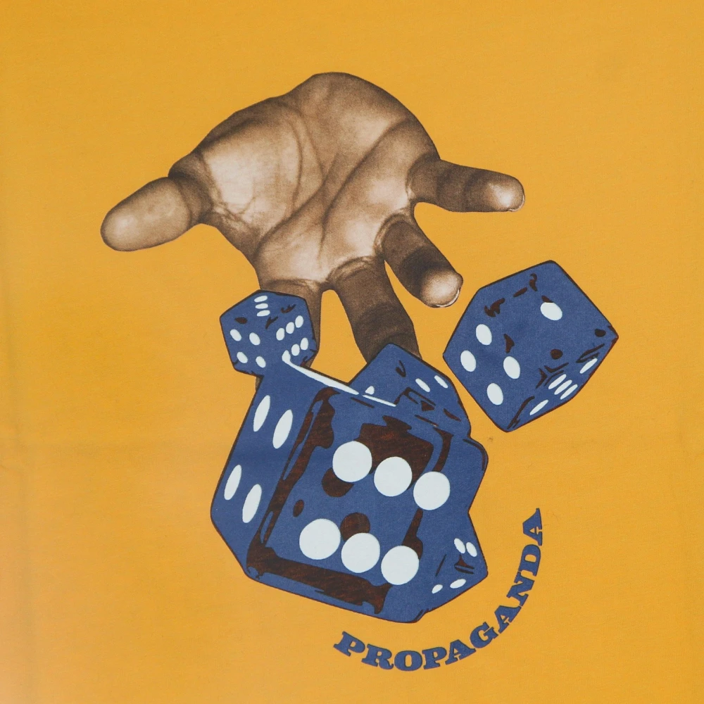 Propaganda Dice Tee Geel Korte Mouw T-shirt Yellow Heren
